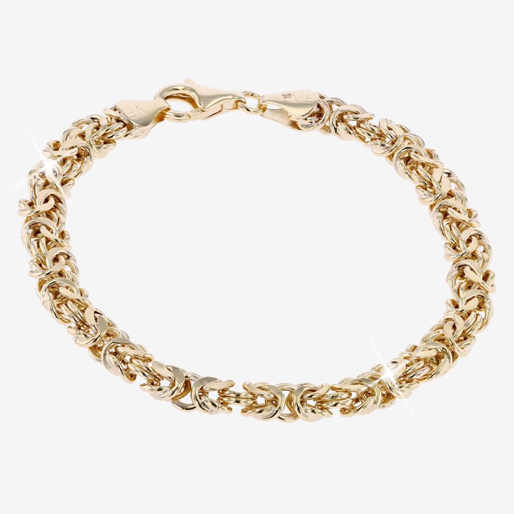 18ct Gold Vermeil On Silver Byzantine Bracelet