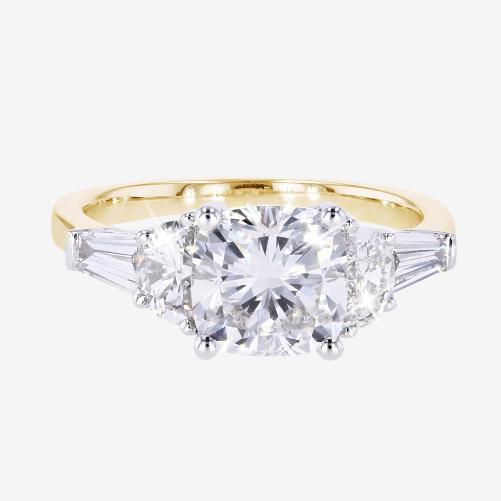 18ct Yellow Gold, Real Diamond Lab-Grown Ring 3.00ct