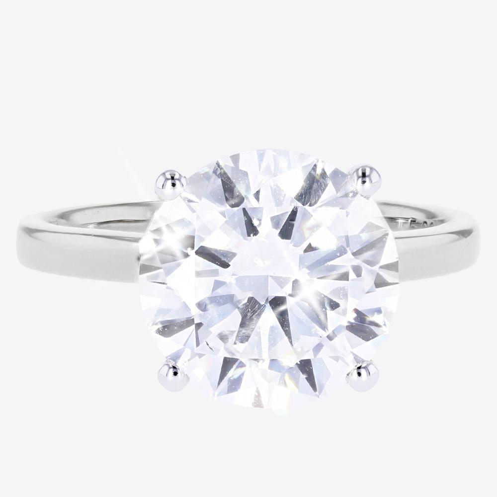 18ct White Gold Lab-Grown Solitaire Ring 5.00ct