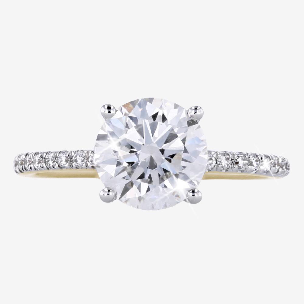 18ct Gold Real Diamond Lab-Grown Solitaire Ring 2.25ct