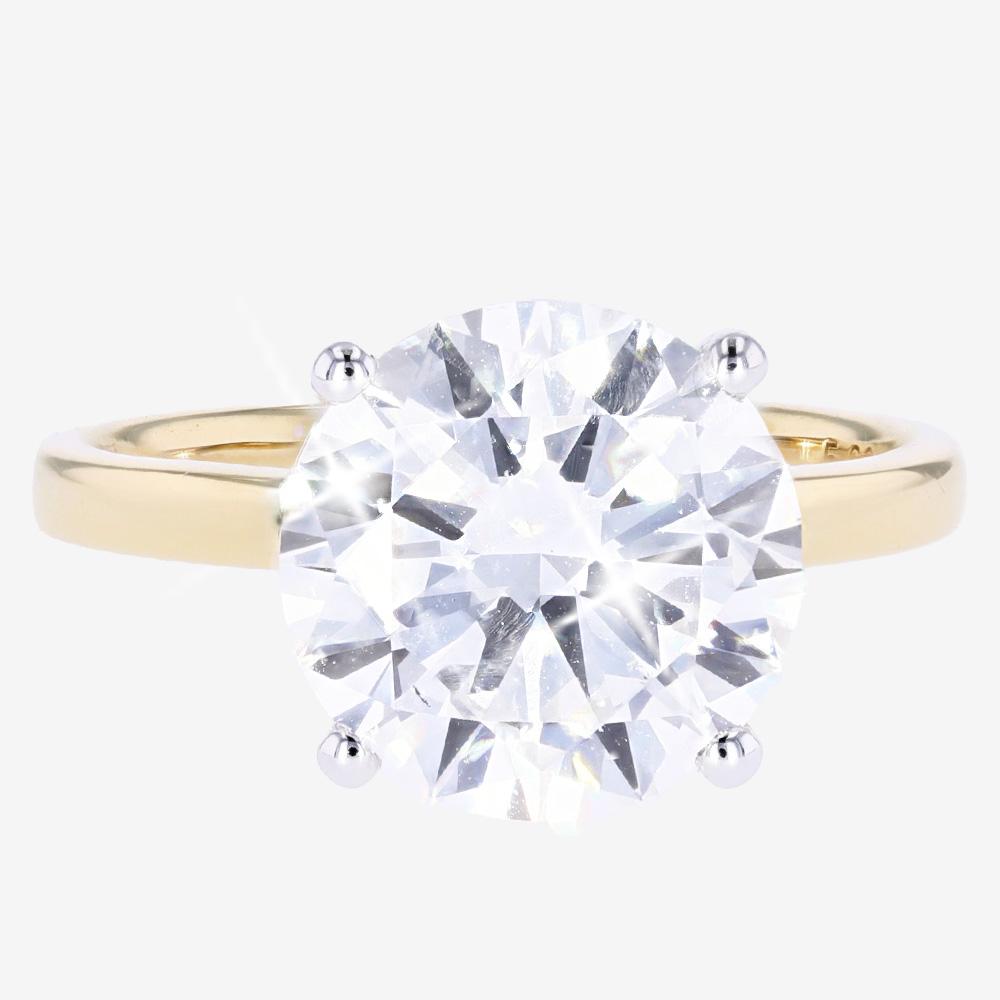 18ct Yellow Gold Lab-Grown Solitaire Ring 5.00ct