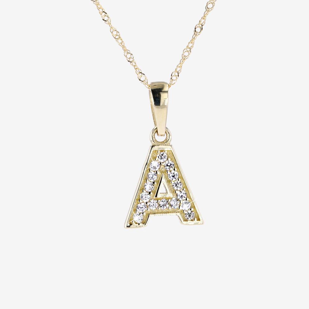 9ct Gold A Initial Necklace | Warren James