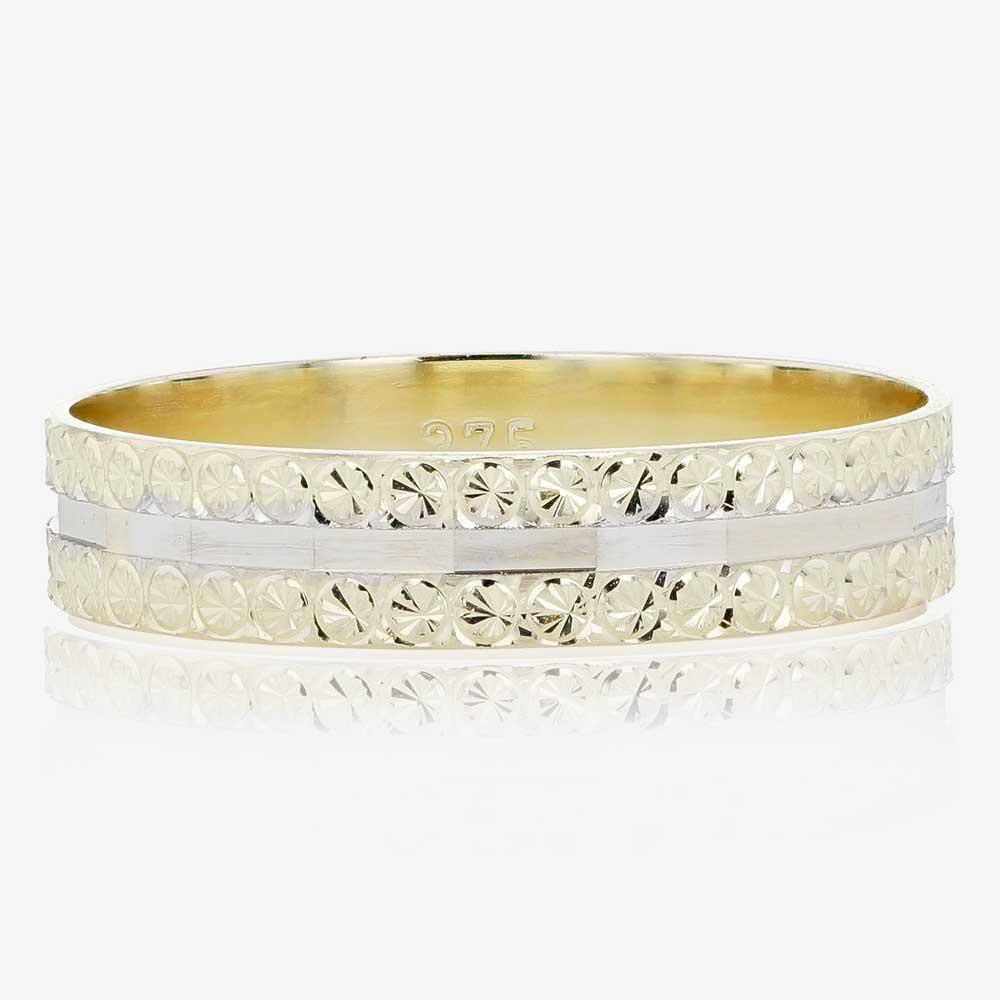 9ct Gold 2 Colour Ladies Wedding Ring | Warren James