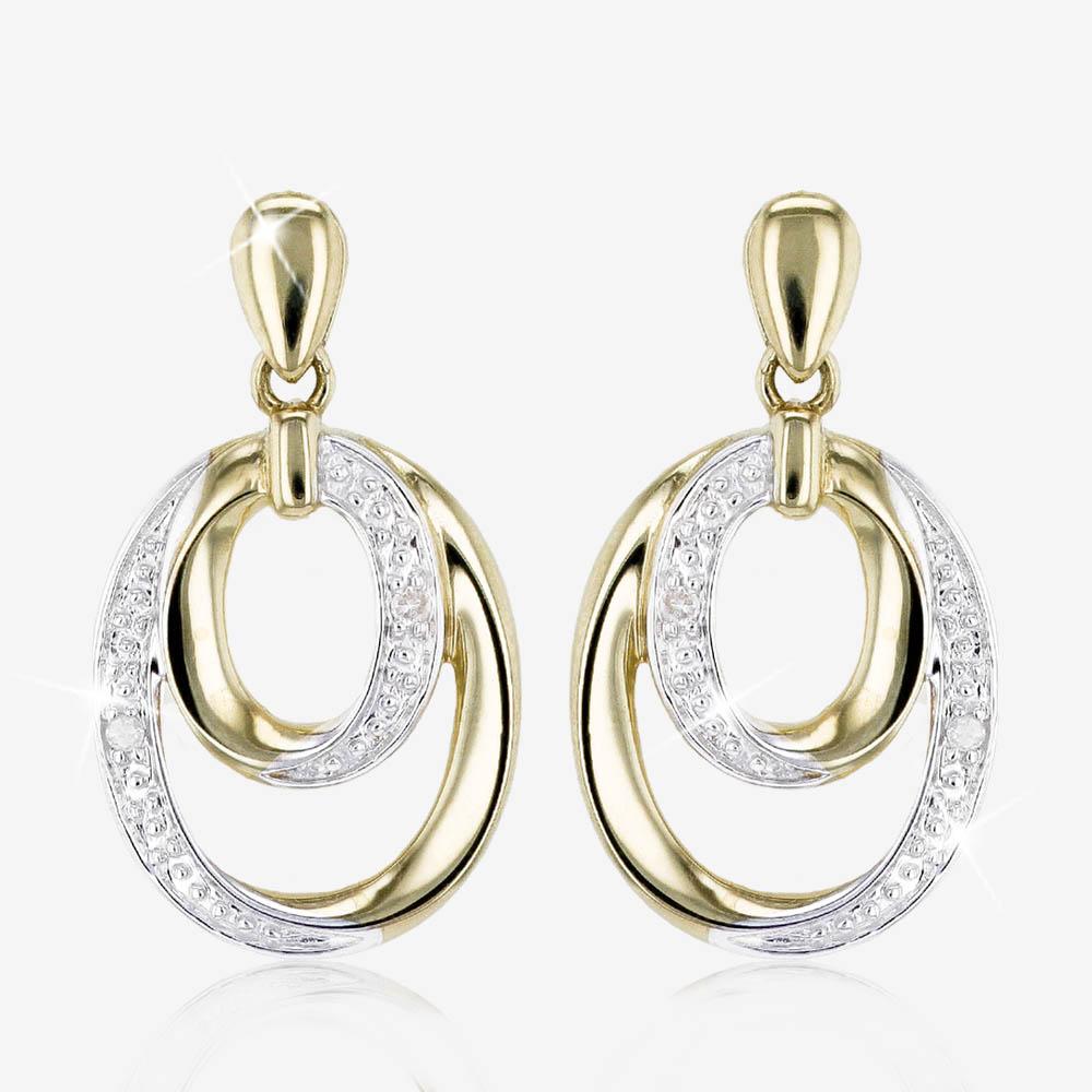 9ct Gold Diamond Earrings | Warren James