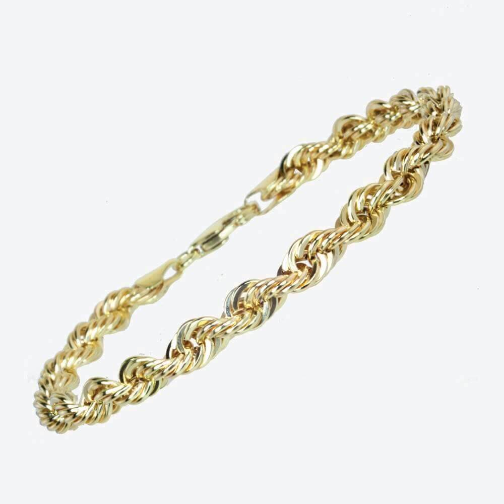 9ct Gold & Silver Bonded Rope Bracelet | Warren James