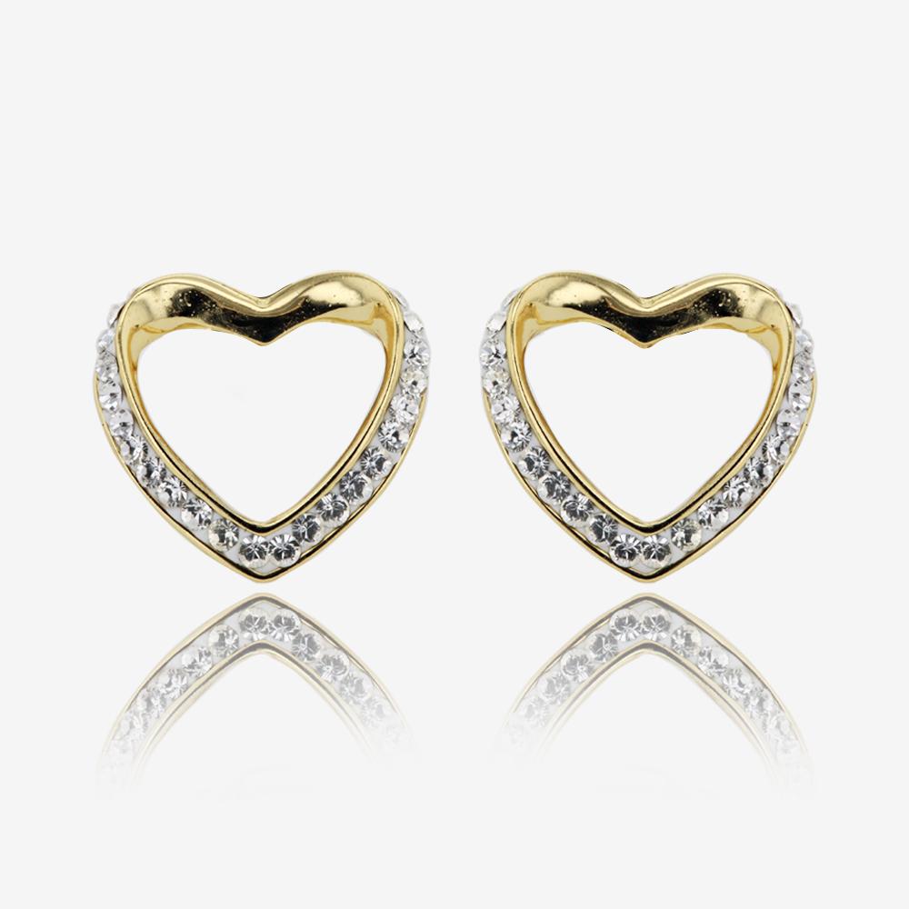 Petra Heart Earrings Made With Swarovski Crystals At Warren James