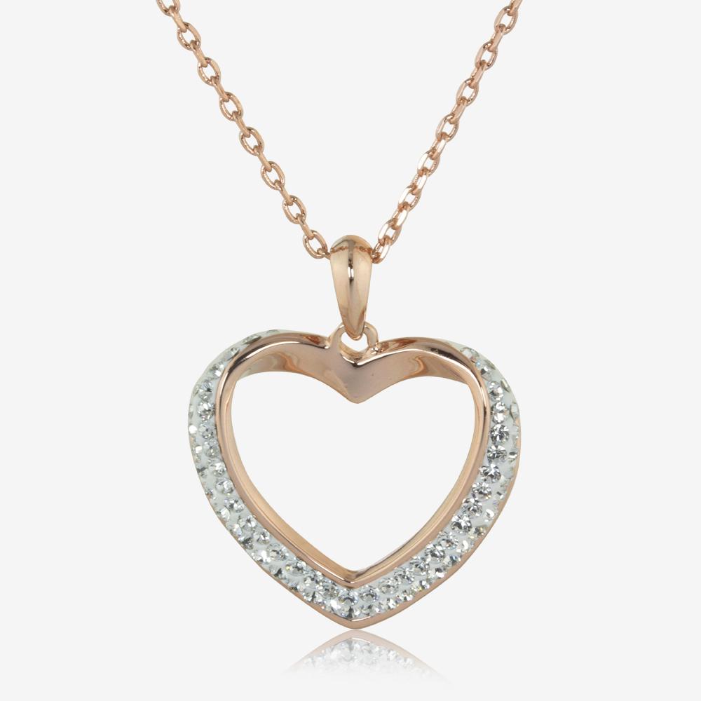 The Petra Heart Necklace Made With Swarovski Crystals