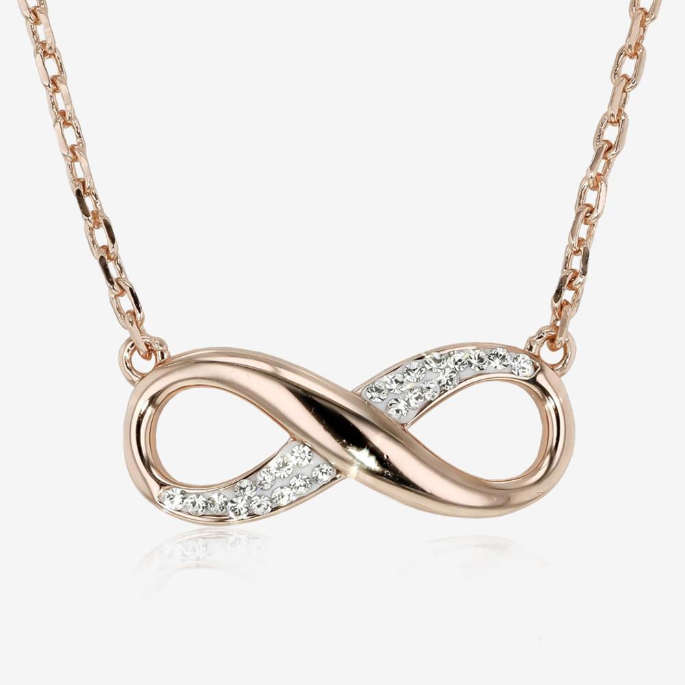 Rose Infinity Necklace Made With Swarovski® Crystals
