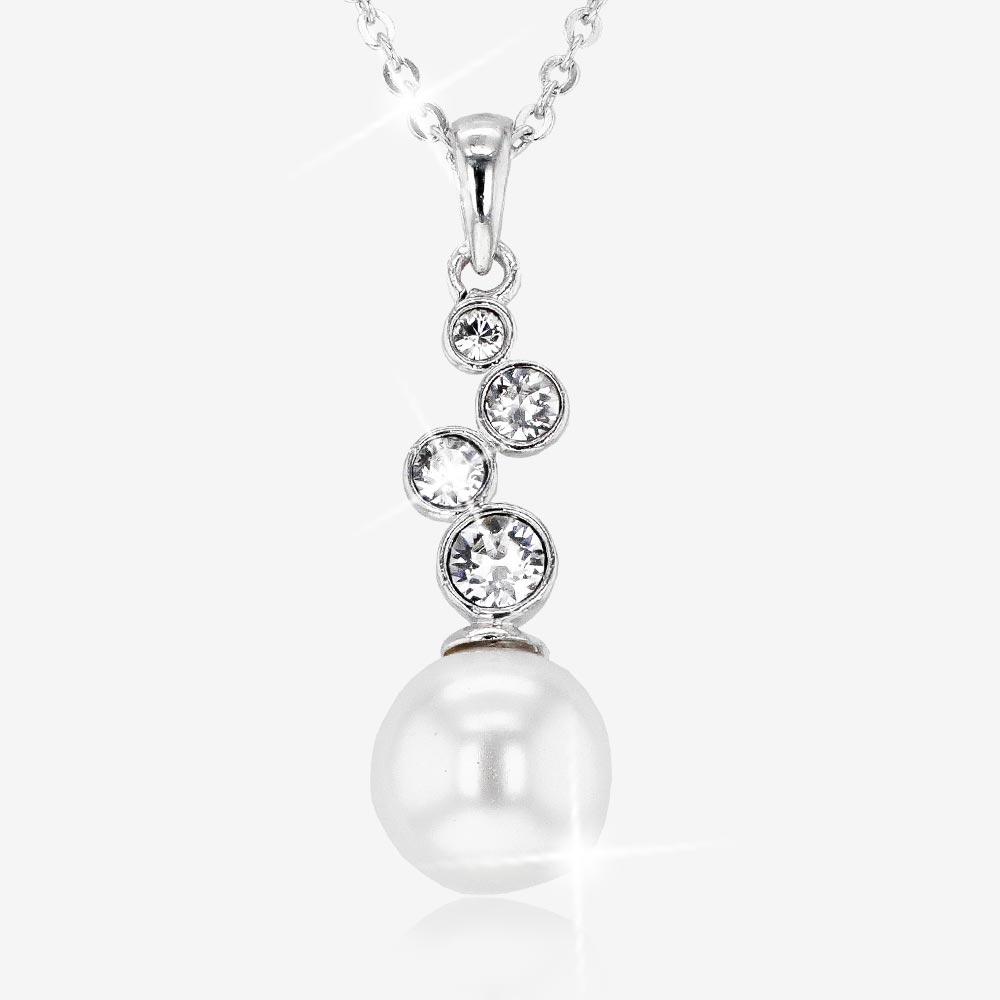 Swarovski® Crystals Pearl Necklace 