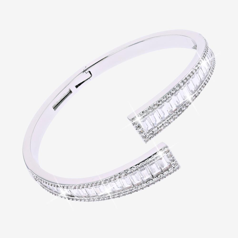 DiamonFlash® Baguette X/Over Bangle