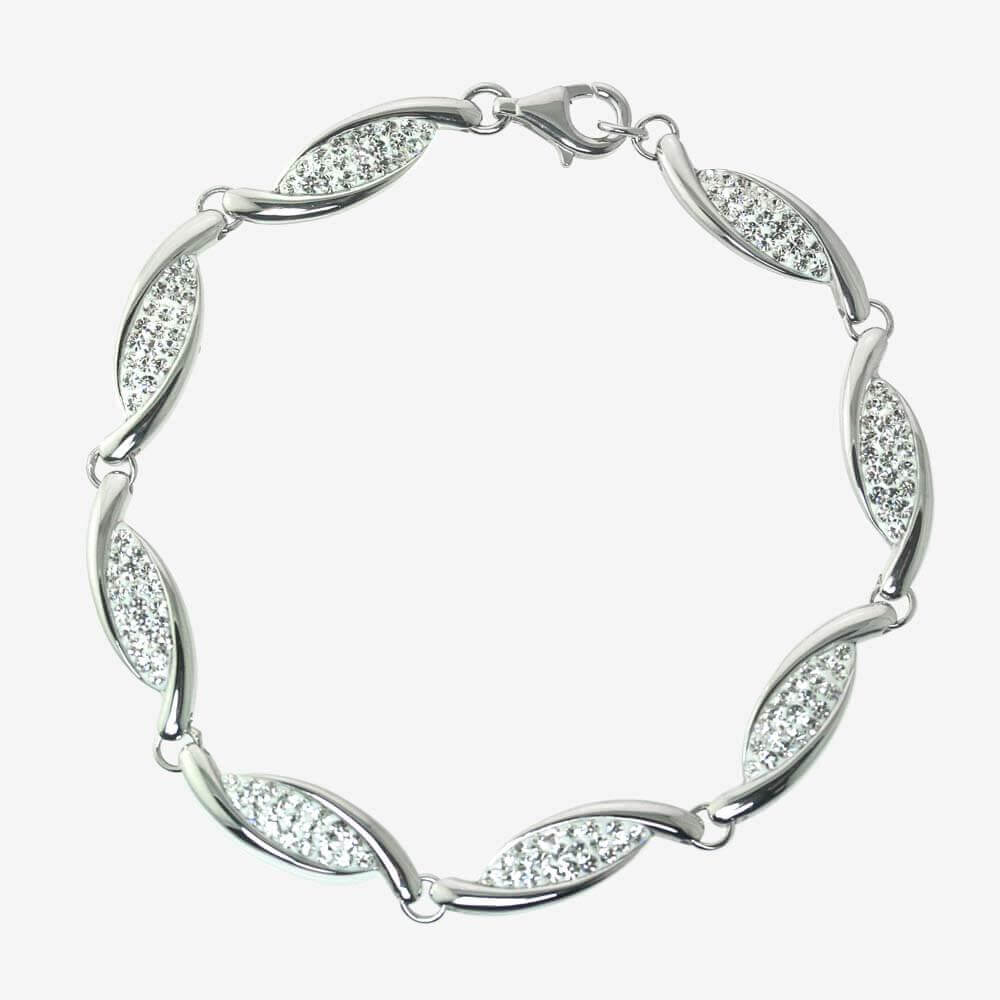 Lydia Sterling Silver Crystal Bracelet at Warren James