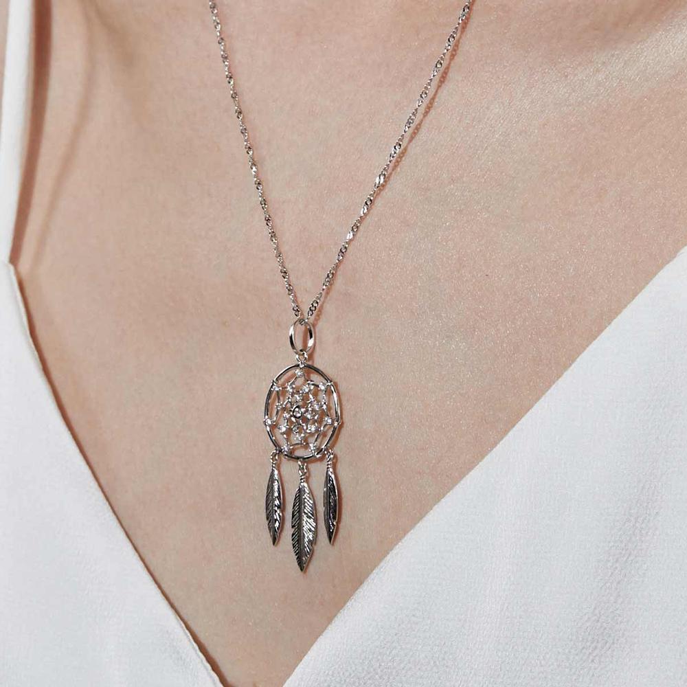 Silver Dreamcatcher Necklace Warren James