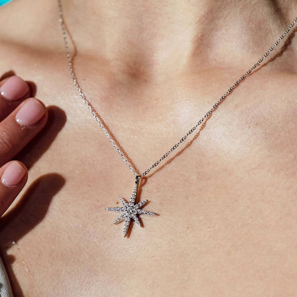 Sliver on sale star necklace