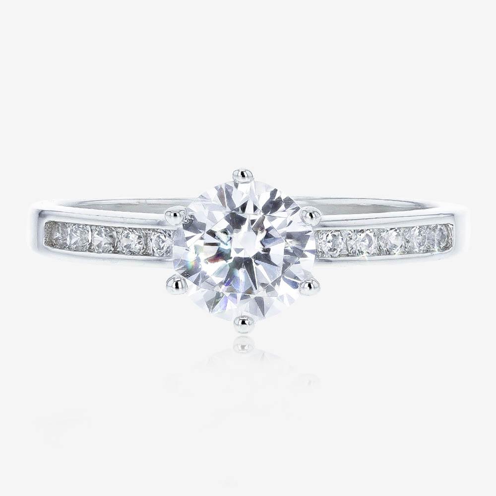 Buy Brisa Diamond Silver Ring for Her Online - Zevar Amaze