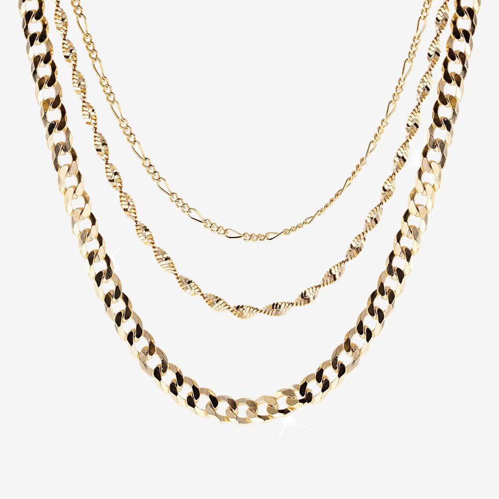 18ct Gold Vermeil on Silver Multi Strand Necklace | Warren James