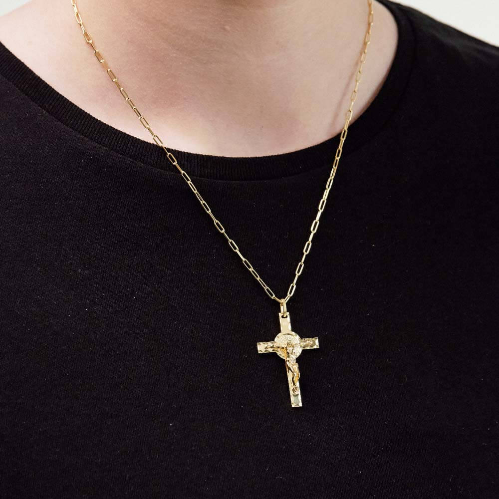 gold cross necklace warren james