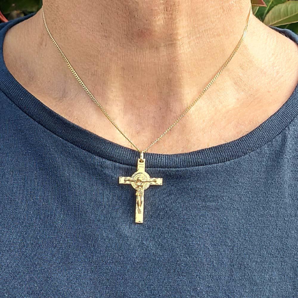 gold cross necklace warren james