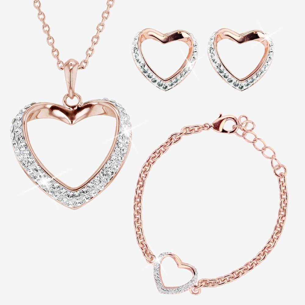 Petra Rose Heart Collection Made With Swarovski Crystals