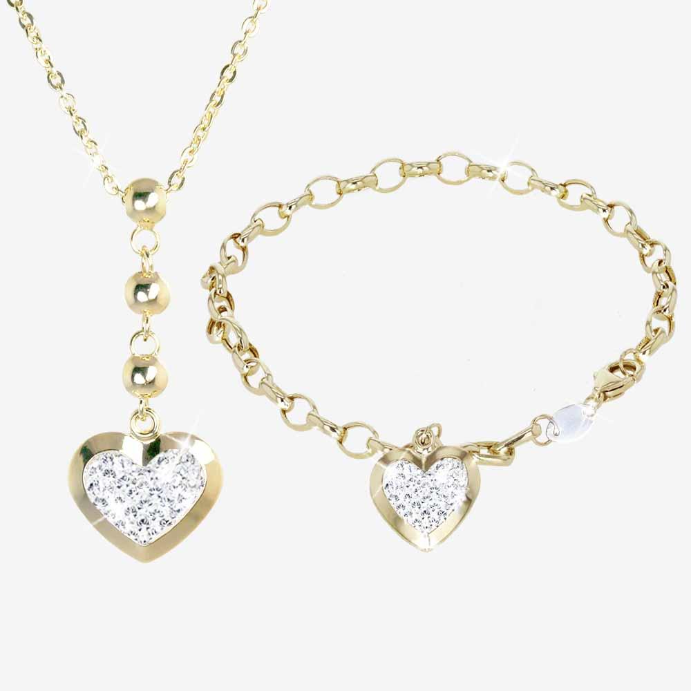 warren james 9ct gold heart necklace