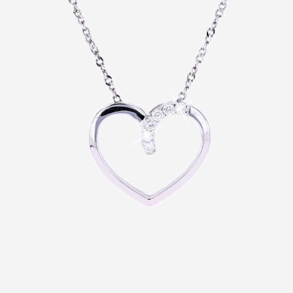 Diamond hot Heart Necklace