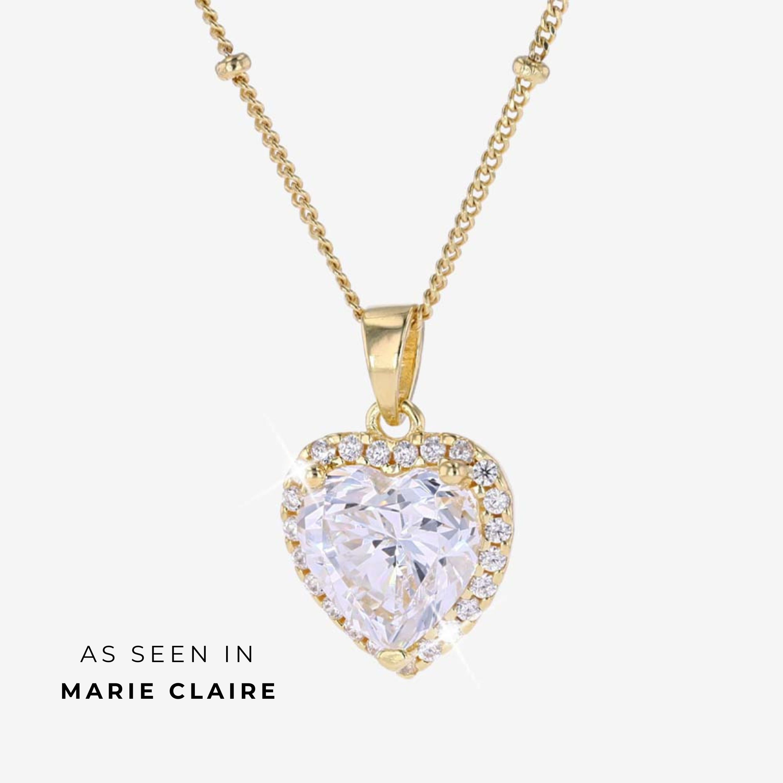 18ct Gold Vermeil on Silver Designer Heart Necklace