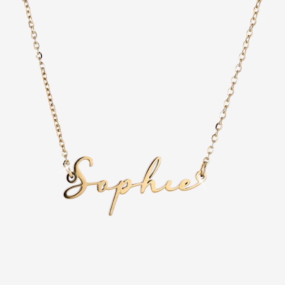 Signature Name Necklace (Gold)