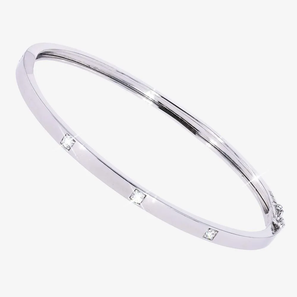 Silver bangle sales warren james