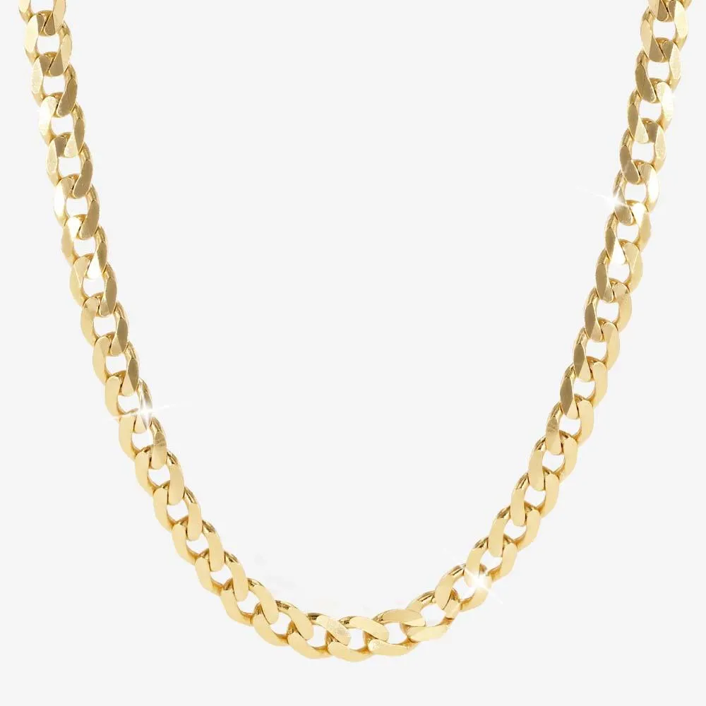 Belk & Co Solid Glitter Necklace in 14K Yellow Gold, 18 in